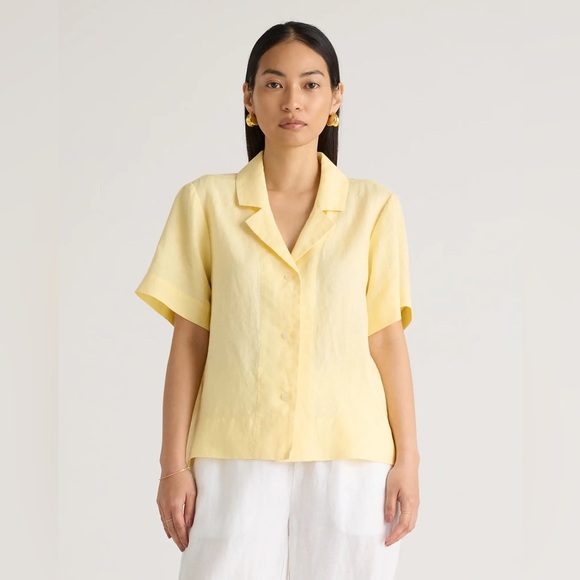 Quince 100% European Linen Short Sleeve Shirt - Picture 1 of 6